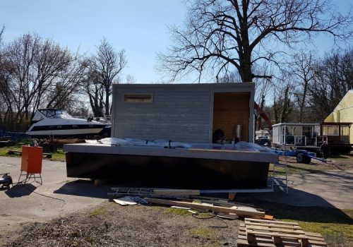 Hausboot-Bau-Projekt Sauneschiff